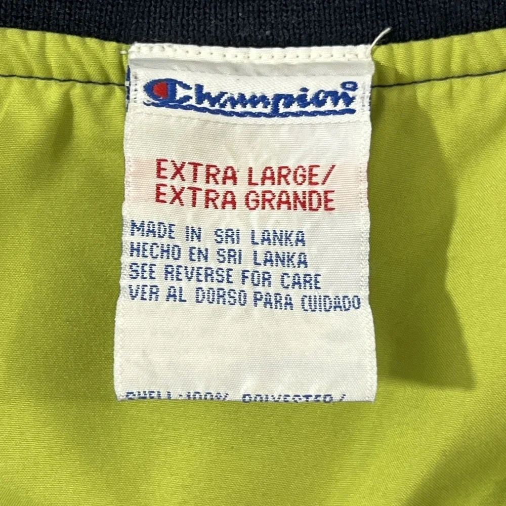 Vintage 90s Streetwear‎ Champion Jacket Mens XL Blue Green Windbreaker Pockets